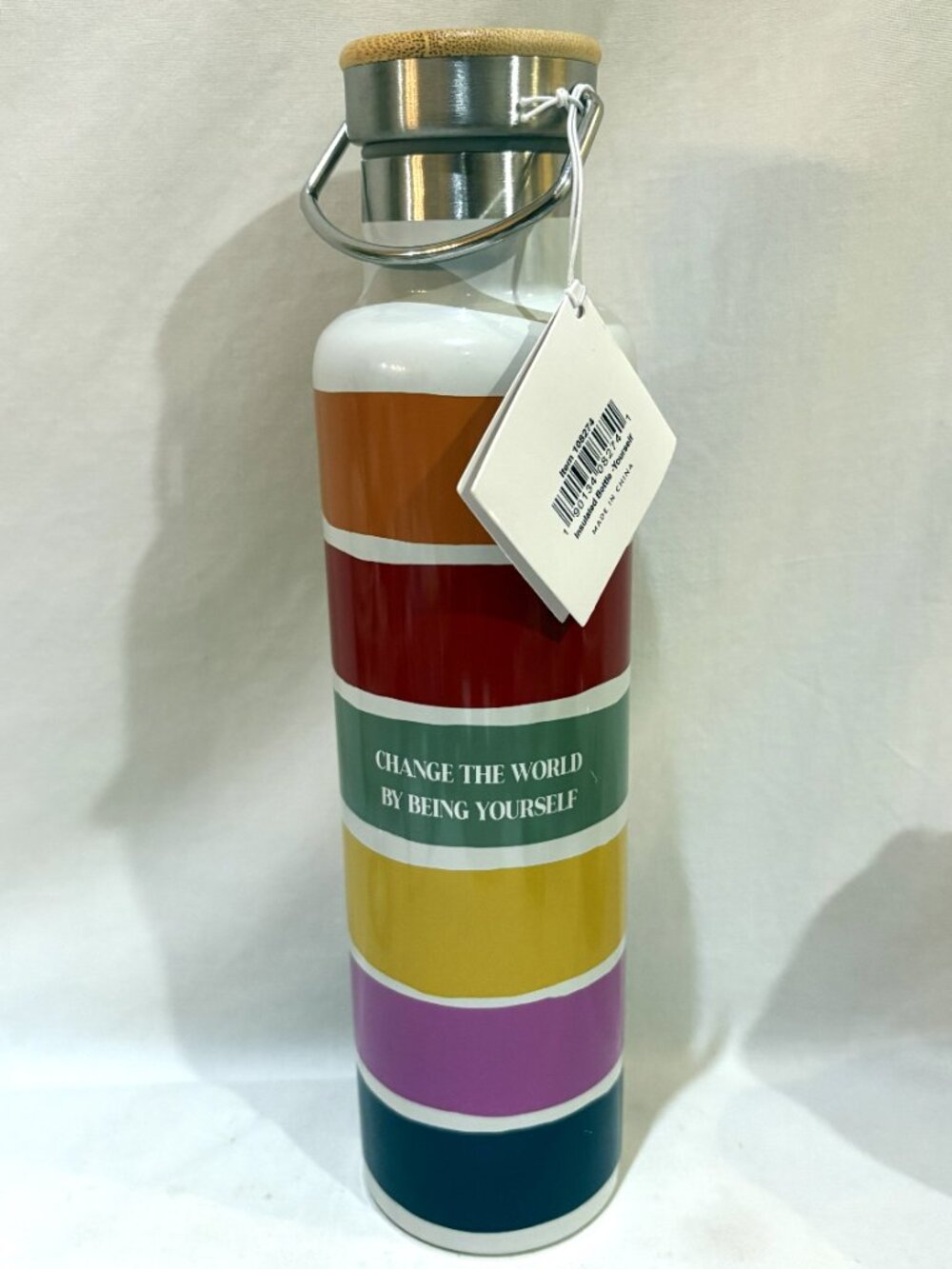 New Primitives by Kathy Insulated Bottle Change the World By Being Yourself